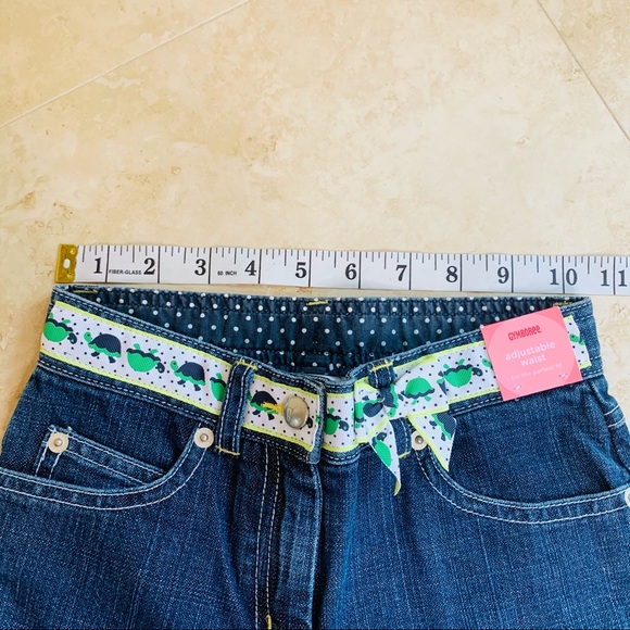 GYMBOREE PREP CLUB Turtle Ribbon Belt Denim Jeans - Picture 9 of 9